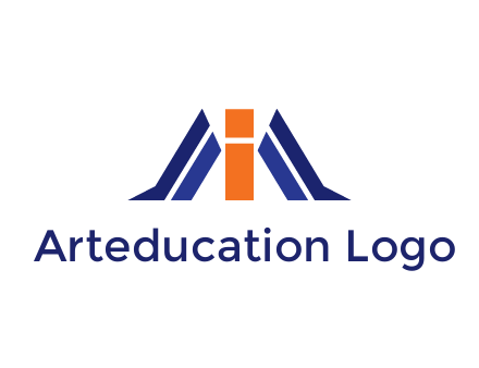 letter I with side bar communication logo