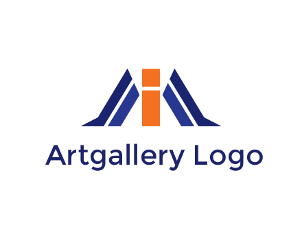 letter I with side bar communication logo