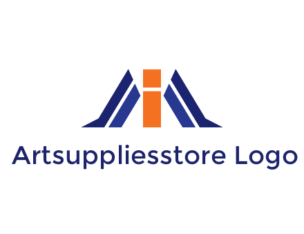 letter I with side bar communication logo