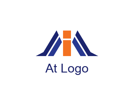 letter I with side bar communication logo