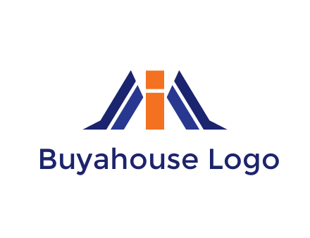 letter I with side bar communication logo