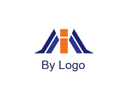 letter I with side bar communication logo