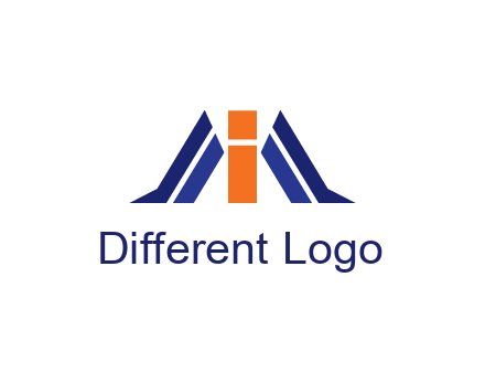 letter I with side bar communication logo