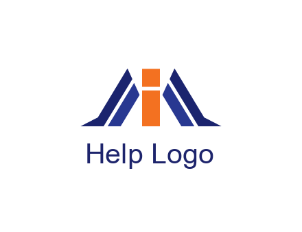 letter I with side bar communication logo
