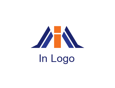 letter I with side bar communication logo