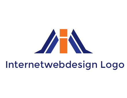 letter I with side bar communication logo