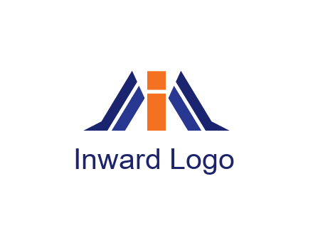 letter I with side bar communication logo