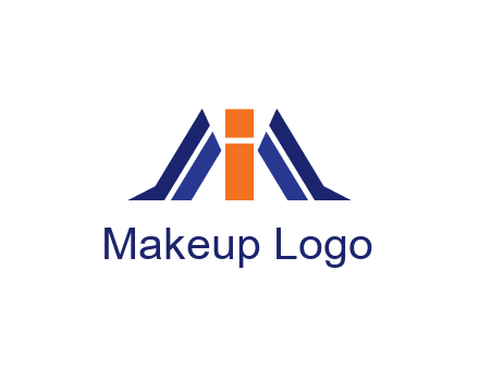 letter I with side bar communication logo
