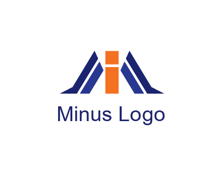 letter I with side bar communication logo