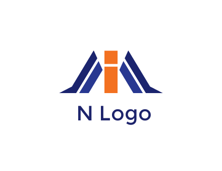 letter I with side bar communication logo
