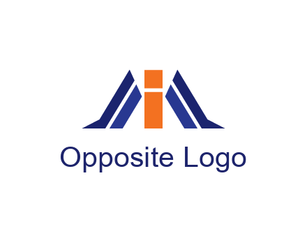 letter I with side bar communication logo