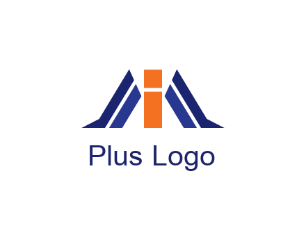 letter I with side bar communication logo