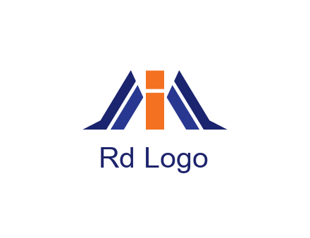 letter I with side bar communication logo
