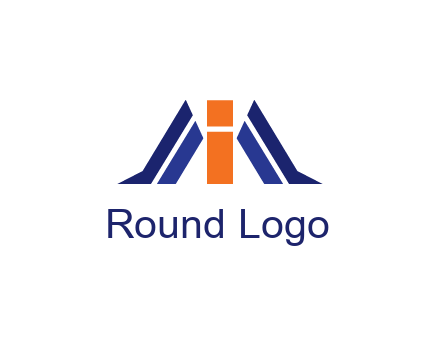letter I with side bar communication logo