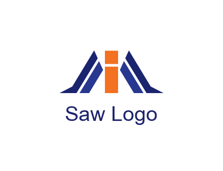 letter I with side bar communication logo