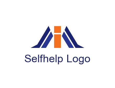 letter I with side bar communication logo