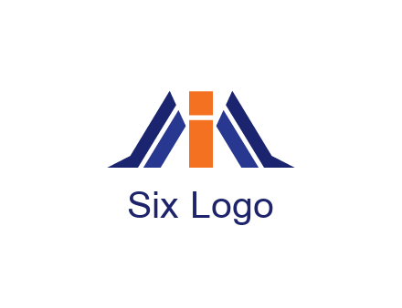 letter I with side bar communication logo