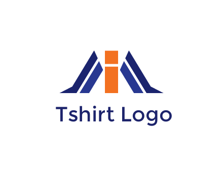 letter I with side bar communication logo