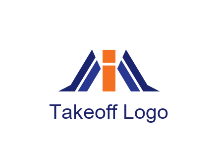 letter I with side bar communication logo