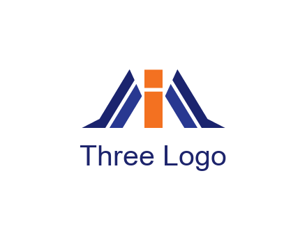 letter I with side bar communication logo