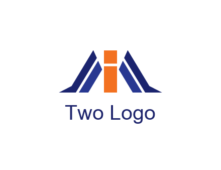 letter I with side bar communication logo