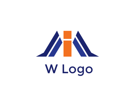 letter I with side bar communication logo