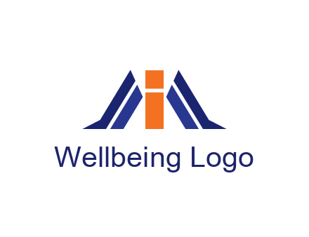 letter I with side bar communication logo