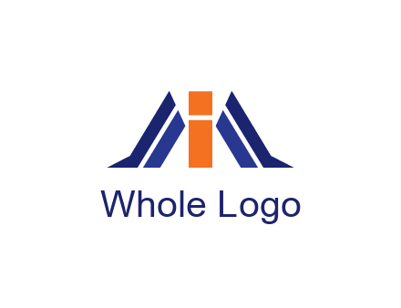 letter I with side bar communication logo
