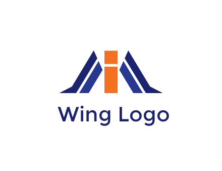 letter I with side bar communication logo