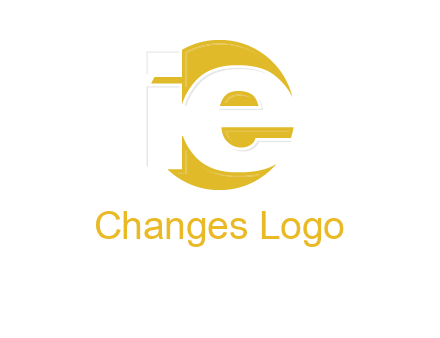 letter i and e inside the circle logo