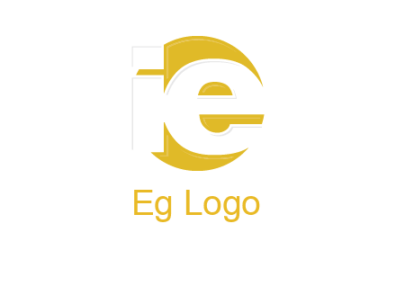 letter i and e inside the circle logo