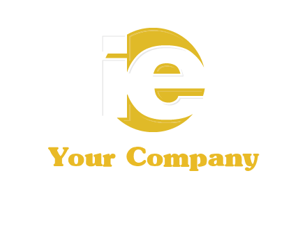 letter i and e inside the circle logo