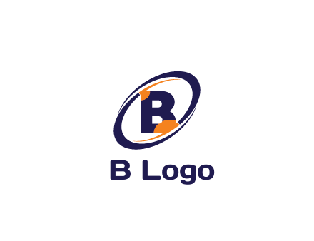 letter B in swoosh sports logo
