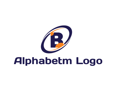 letter B in swoosh sports logo