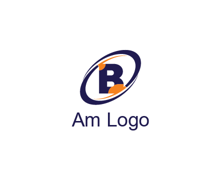 letter B in swoosh sports logo