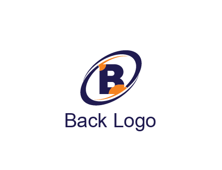letter B in swoosh sports logo