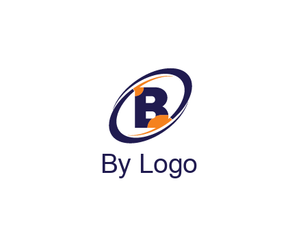 letter B in swoosh sports logo