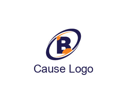 letter B in swoosh sports logo