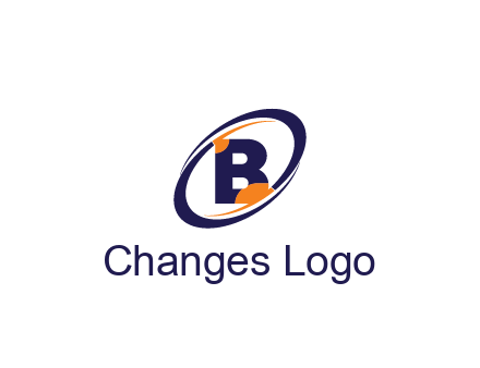 letter B in swoosh sports logo