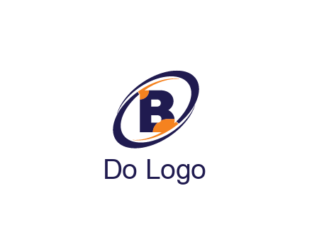 letter B in swoosh sports logo