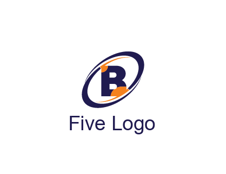 letter B in swoosh sports logo