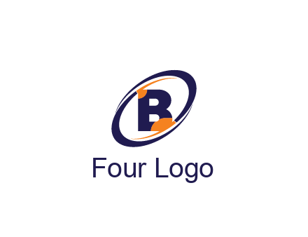 letter B in swoosh sports logo