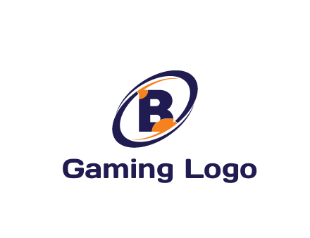 letter B in swoosh sports logo