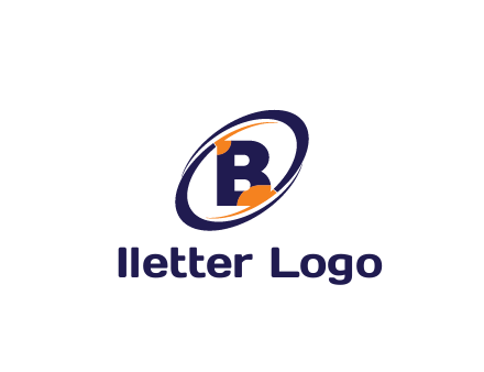 letter B in swoosh sports logo