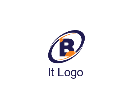 letter B in swoosh sports logo