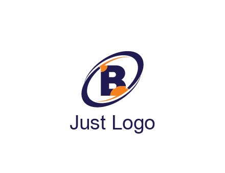 letter B in swoosh sports logo
