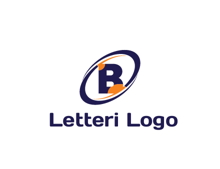 letter B in swoosh sports logo