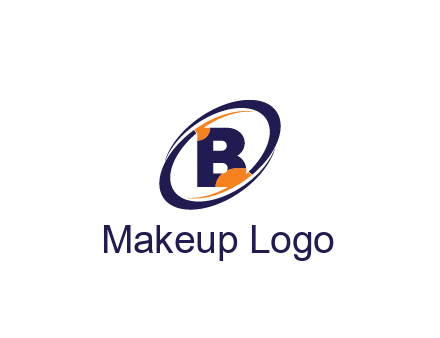 letter B in swoosh sports logo