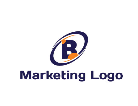 letter B in swoosh sports logo