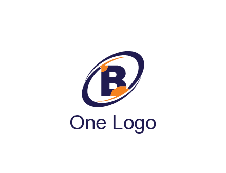 letter B in swoosh sports logo